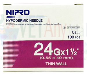 เข็มฉีดยา ยาว 1.5 นิ้ว ยี่ห้อ Nirpo